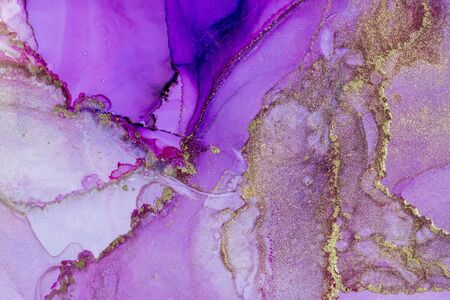 Mystic Alcohol ink Abstract background. Modern art. Abstract artwork. Trendy pink and gold wallpaper.の写真素材