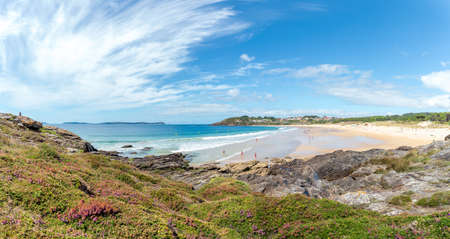 Summer in Montalvo beach. Sanxenxo. Tourism in Galicia. The most beautiful spots in Spain.の写真素材