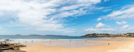 Summer in Montalvo beach. Sanxenxo. Tourism in Galicia. The most beautiful spots in Spain.の写真素材