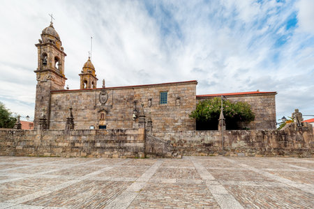Exterior of the Church of San Benito in Cambados, Pontevedra. Tourism in Galicia. The most beautiful spots in Spain.のeditorial素材
