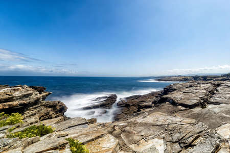 Seascape. Sea and rocks on the coast of Lugo in Rinlo. Spain.の写真素材