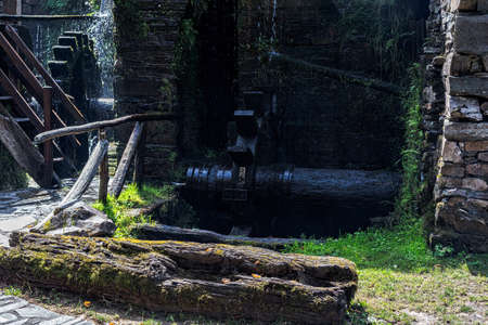 Water Mill in the village of Teixois, Los Oscos, Asturias. Ethnographic Site based on the integral...