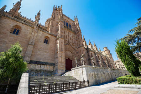 Cathedrals of Salamanca.Two authentic jewels of the Gothic and Romanesque styles. Spainの写真素材