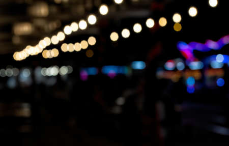 Defocused bokeh lights in shop or cafe restaurant. For montage product display or design key visual...