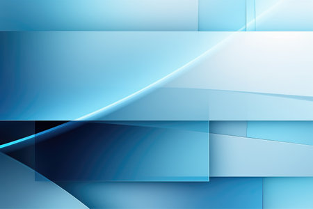 Abstract blue geometric modern background. Fresh, cheerful and relaxing concept. Positive and healthy tones to background or wallpaper.の素材