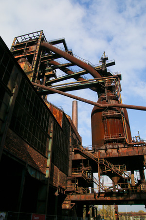 A picture from the abandoned industrial area used now as the industrial free time park.の写真素材