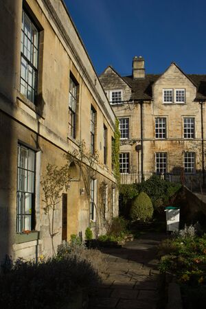 The cosy and calm place in Bradford on Avon. The old houses have nice gardens and yards.