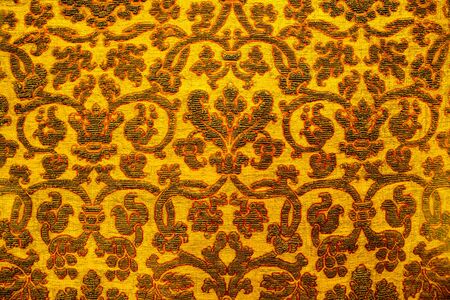 Detail of the old jewish textile tapestry with the colorful ornamental details.の写真素材