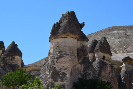 Cappadocia landscape with volcanic formationの写真素材