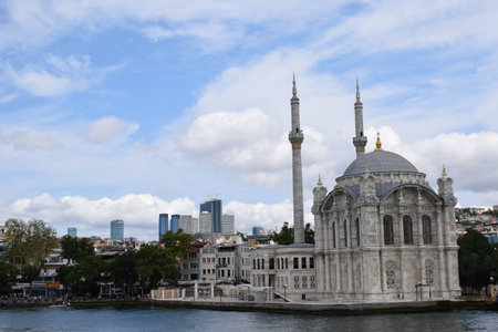 Mosque view from Bosphorusの写真素材