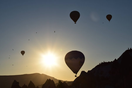 Hot air balloonの写真素材