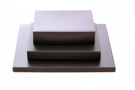 black boxes stackedの写真素材