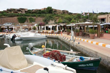 Portisco, Sardinia, Italy, August 3, 2009 - Elegant Marina of Portisco, enchanting tourist port.のeditorial素材
