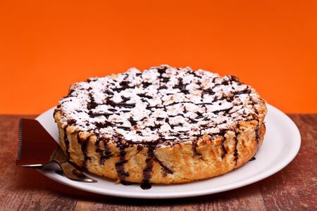 International Cuisine - Desserts - Cheescake with chocolate.の写真素材