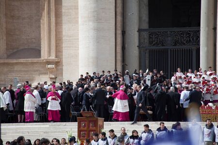 ROME, ITALY - MARCH 19: Pope Francis inauguration  mass - March 19, 2013 in Rome.のeditorial素材