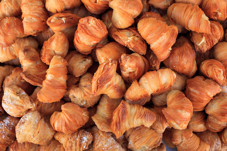 Italian sweets prepared with puff pastry and filled with chocolate.