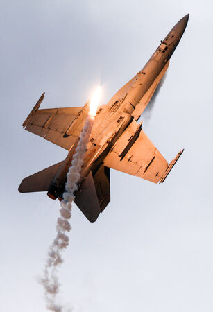 F-18 with flares