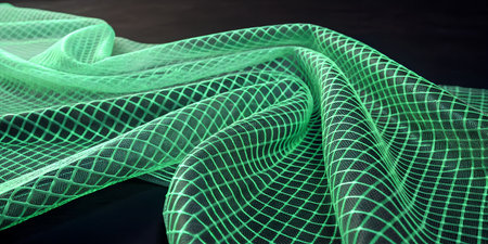 Green netting fabric for shade and protectionの素材