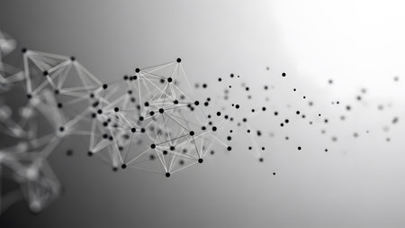 Network connection and data transmission visualizationの素材