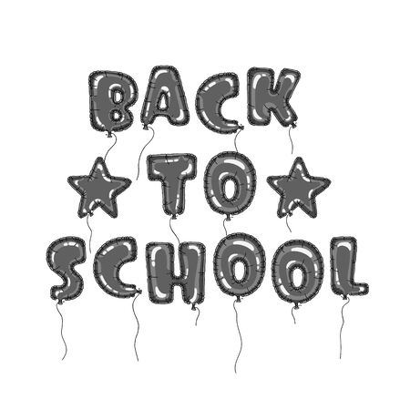 Inscription in the form of balloons airのイラスト素材