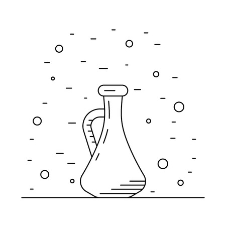 A set of bottles decanters made of glassのイラスト素材