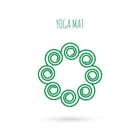 Sports equipment for gymnastics or fitness, yoga Mat.のイラスト素材
