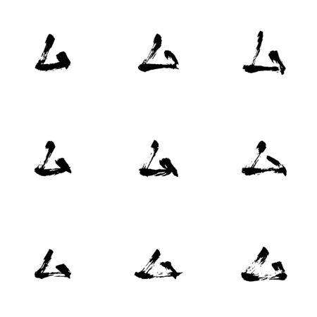 Hand-drawn grunge pattern with a dry brush using black ink.のイラスト素材