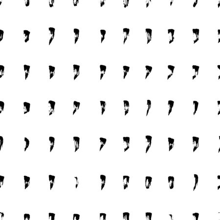 Hand-drawn grunge pattern with a dry brush using black ink. Pattern made of geometric shapes, strokes and spots. Vector background can be used in printing, fabric, packaging, fashion, wrapingの写真素材