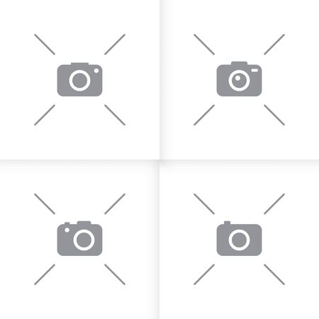 Foto camera icon in trendy flat style isolated on white and black background. Flat icons photo camera picture place for web, mobile and business.のイラスト素材