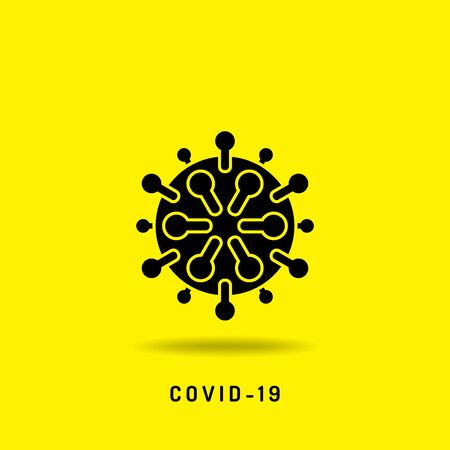 Minimalistic icon Pandemic Novel Coronavirus outbreak covid-19 2019-nCoVのイラスト素材