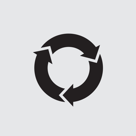 Vector rubbish recycling symbol. Vector recycling arrows. Reuse Reduce Recycle.のイラスト素材