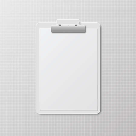 Vector white clipboard stationery template isolated designのイラスト素材