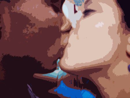 Couple kissingの写真素材