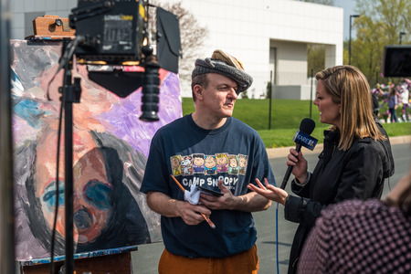 CHANHASSEN MN USA - April 21 2016 - Remembering Prince at Paisley Parkのeditorial素材