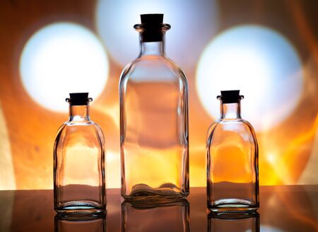 three bottlesの写真素材