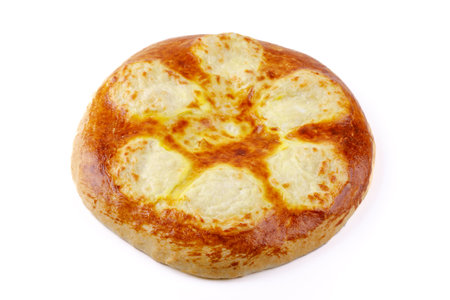 Megrelian khachapuri on a white background 1の写真素材