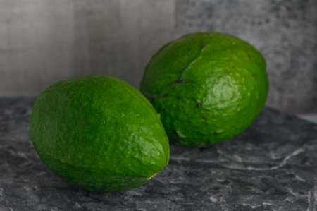 fresh avocado on a stone table 2の写真素材