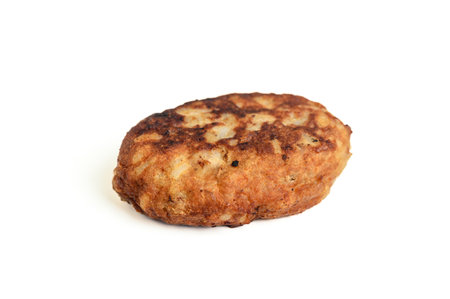 Appetizing fresh fish cutlet on a white background 1の写真素材