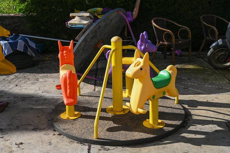 children's carousel hidden until the season