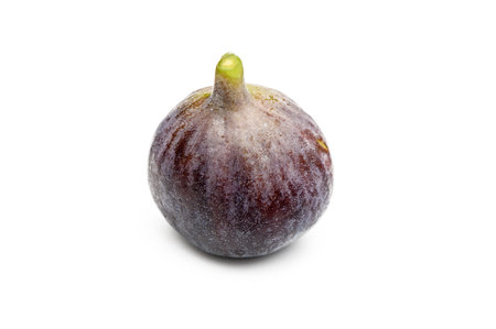 Fig isolated on white. Ripe fresh fig half Clipping Path.の写真素材
