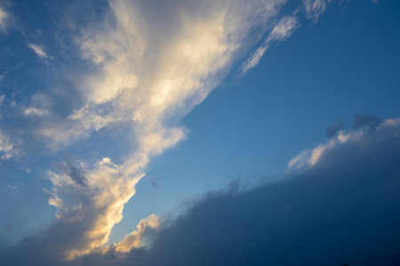 Texture of bright evening sky during sunset. 2