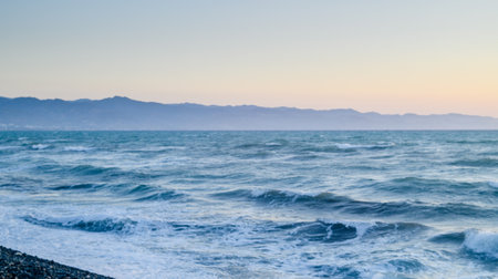 Beautiful sunset above the sea 2の写真素材