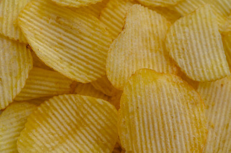 Close-up full frame of potato chips