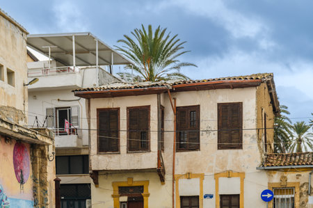Kyrenia Gate in North Nicosia from Northern Cyprus. Popular tourist attraction in Nicosiaの写真素材