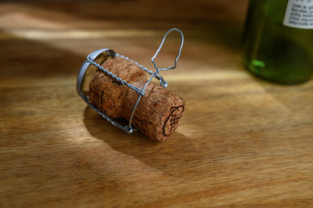 Wine corks, close-up, full frameの写真素材