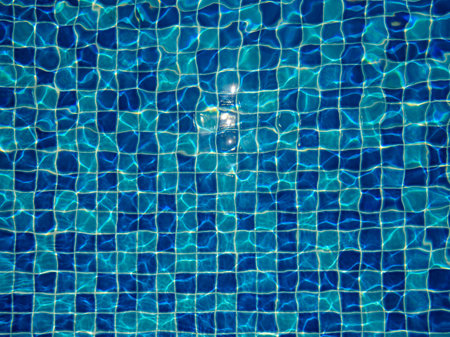 Turquoise clear water in the poolの写真素材