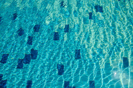 Clear Blue Pool Water Backgroundの写真素材