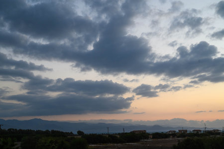 Dramatic sunsetの写真素材