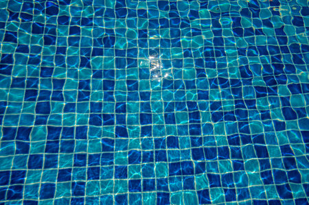 Pale blue swimming pool water