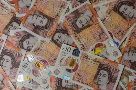 A collection of british sterling twenty pound notes